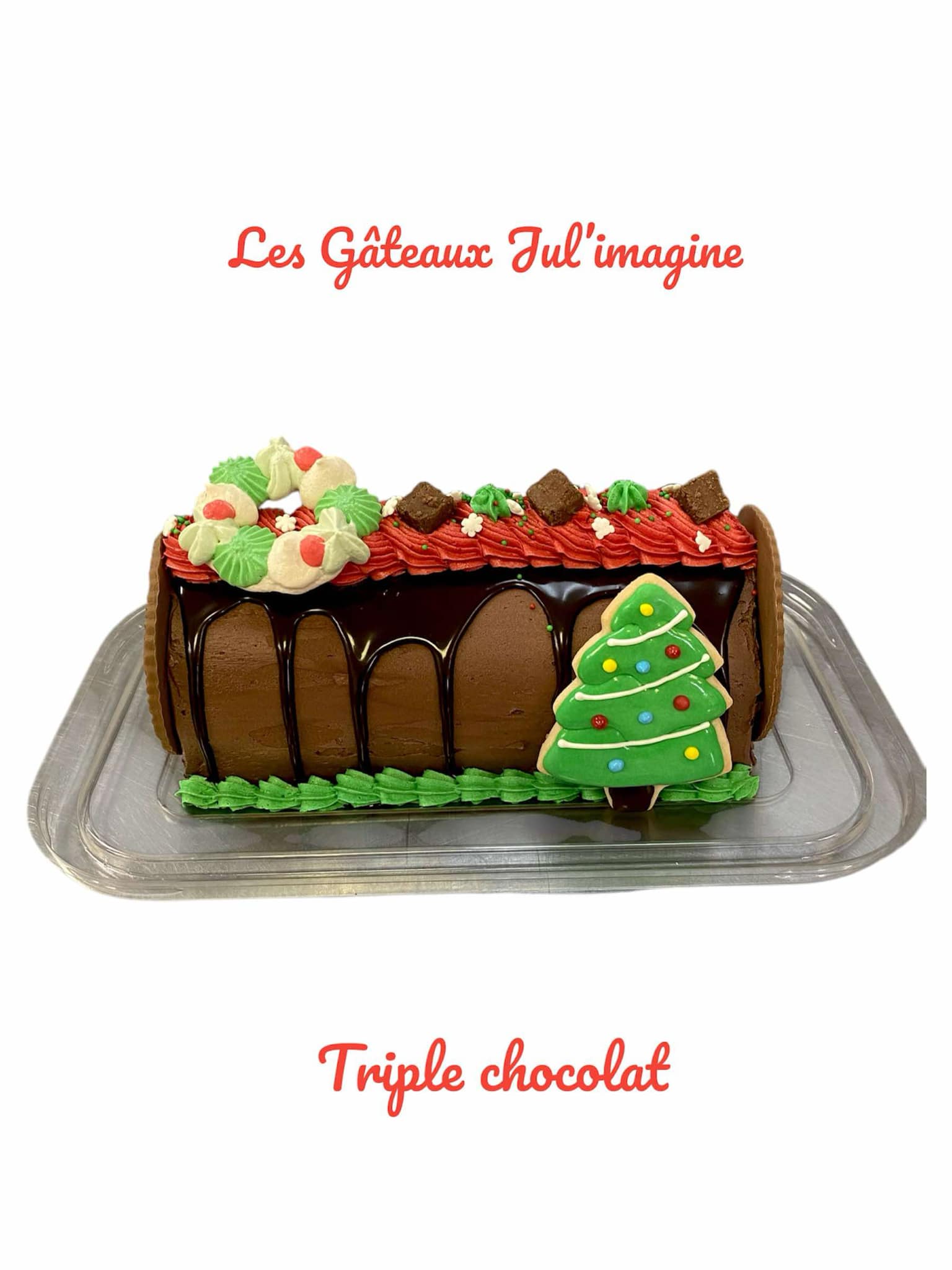 Bûche classique triple chocolat