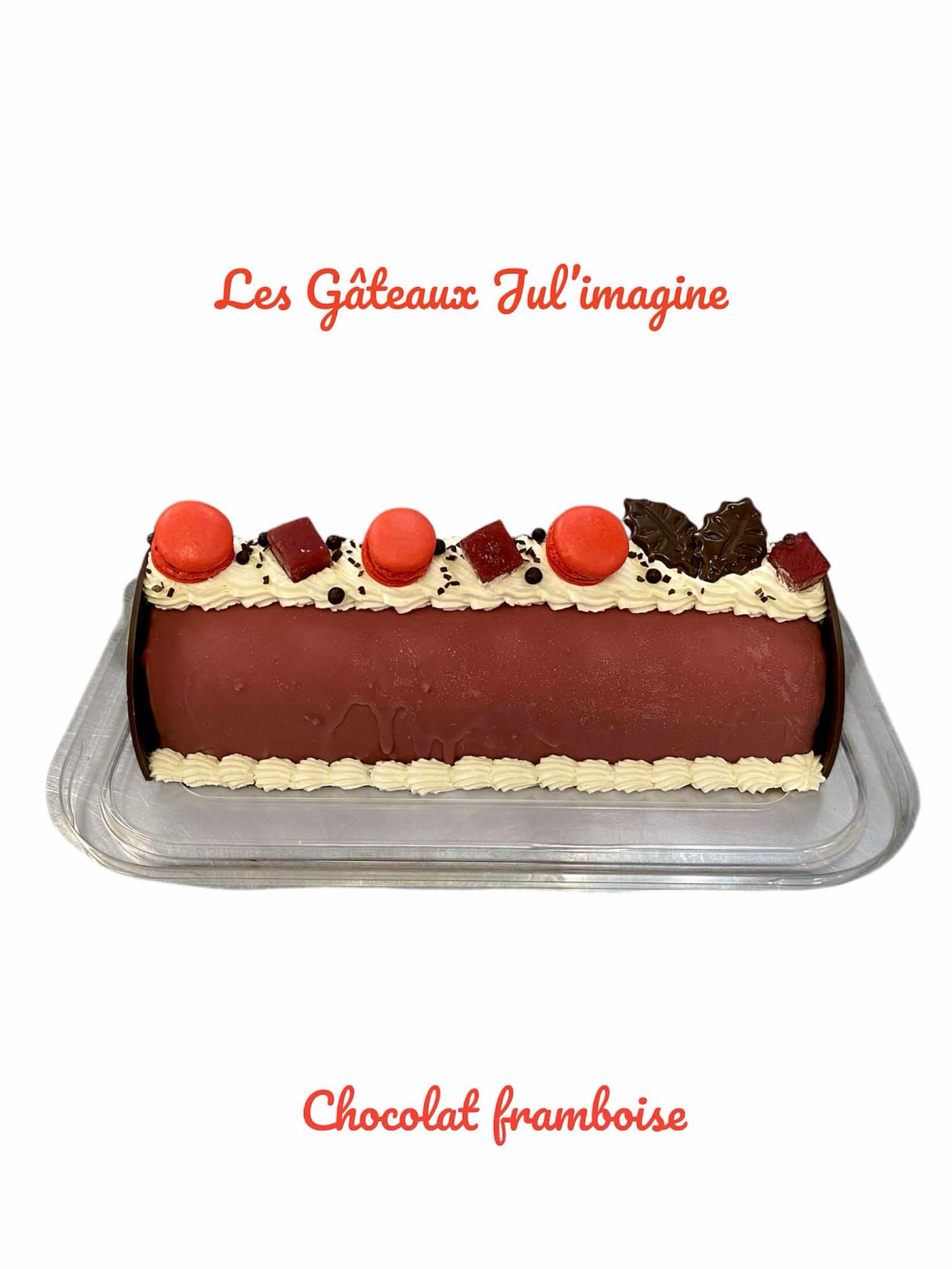 Bûche entremet chocolat framboise